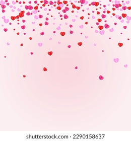 Lilac Heart Background Pink Vector. Folded Illustration Confetti. Red Paper Frame. Pinkish Heart Amour Backdrop. Violet Honeymoon Texture.