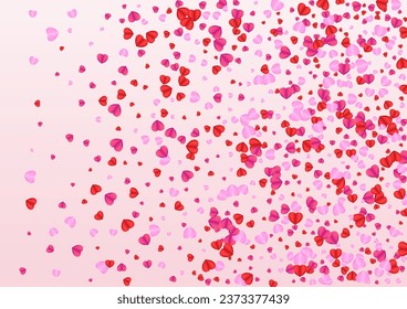 Lilac Heart Background Pink Vector. Congratulation Illustration Confetti. Tender Day Texture. Purple Confetti February Frame. Fond Cute Backdrop.