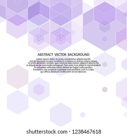 lilac hexagons. polygonal style