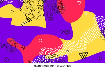 Lilac Hipster Backdrop. Retro Banner. Coral Trendy Wallpaper. Mustard Gradient Poster. Pop Ornament. Violet Triangle Template. Lavender Beautiful Art.