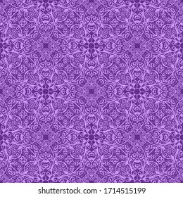 lilac lace vintage pattern on a purple background