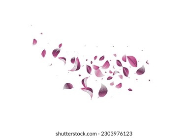 Lilac Leaf Fresh Vector White Background Plant. Tea Foliage Branch. Violaceous Leaves Blur Poster. Solar Nature Illustration.