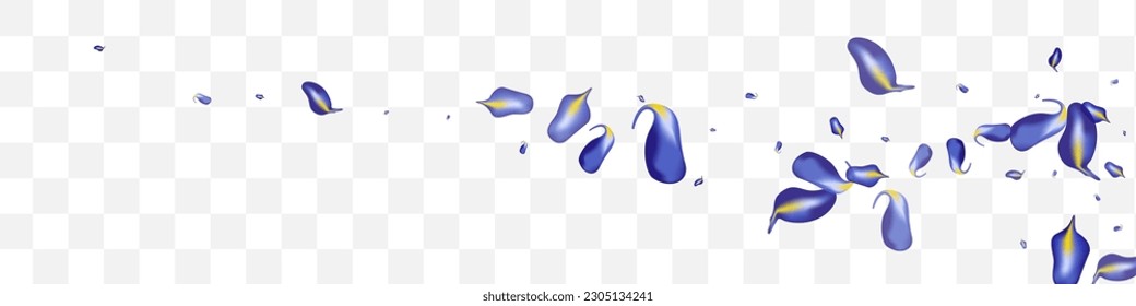 Lilac Leaves Abstract Vector White Transparent Panoramic Background Template. Organic Foliage Backdrop. Forest Leaf Falling Plant. Iris Fly Poster.