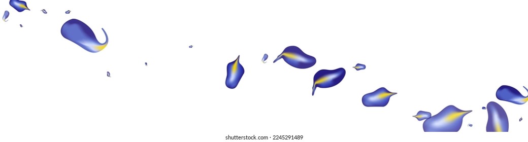 Lilac Leaves Forest Vector White Panoramic Background Design. Motion Leaf Backdrop. Forest Iris Falling Illustration. Foliage Realistic Poster.