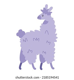 lilac llama perubian animal character