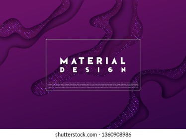 Lilac Minimal Abstract Liquid Background. 3d wavy texture. Dynamic art pattern.