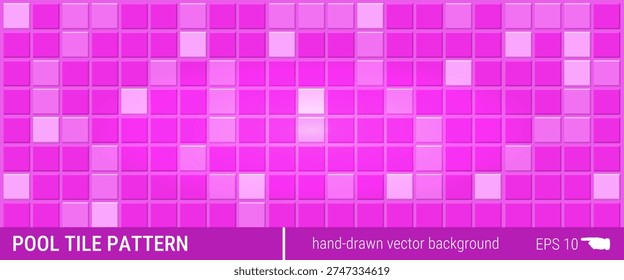 Lilac modern bathroom backdrop with mosaic tiles and delicate highlights, inspired by pool tiling. Clean product display scene with soft depth of field and a refined interior look.