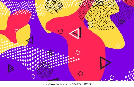 Lilac Modern Flyer. Splash Pattern. Coral Pop Template. Honey 1980s Print. Fluid Drawing. Purple Creative Poster. Violet Line Ornament.