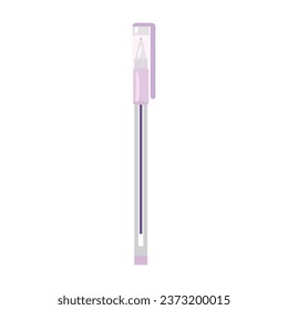 Lilac pen on white background