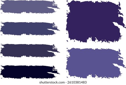 lilac purple grey colors palette abstract banners brush strokes set