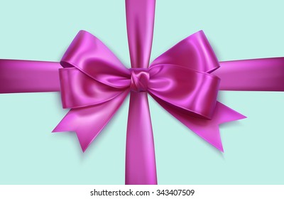 lilac realistic vector double cross gift bow