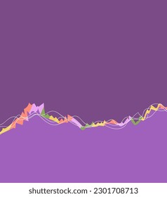 lilac river ocean wave layer vector background illustration.