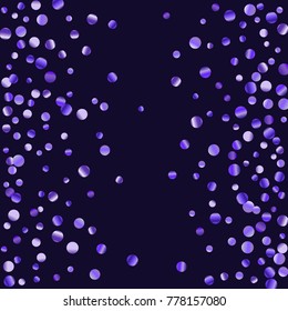 Lilac shine of confetti. Luxury festive background. Lilac abstract shining dot on a black background. Element of design. Suitable for postcards, posters, cards. Vector illustration, EPS 10.