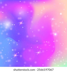 Lilac Sparkles Pattern. Pink Pastel Invitation. Kawaii Hologram. Fairytale Magical Invite. Purple Rainbow Gradient. Unicorn Background. Magic Glitter. Party Unicorn Background.