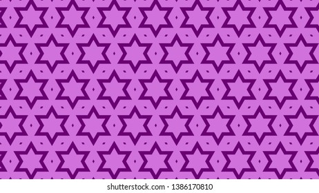 Lilac Star Pattern Vector Illustrator