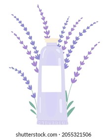 Lilac tube with lavender skin care product