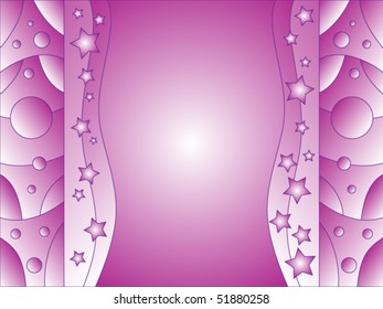 Lilac vector background with stars and dots