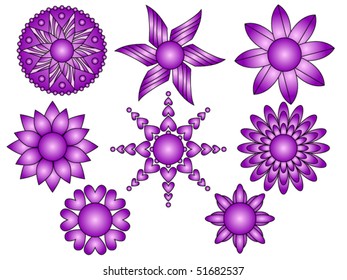 lilac vector ornament collection
