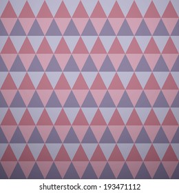 Lilac vector seamless pattern (with square swatch). Endless texture for elegant dream wallpaper, pattern fill, web page background, surface texture. Abstract ornament. Tribal triangle shape.