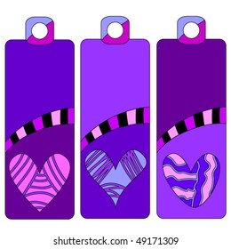 Lilac vector tag or bookmark collection