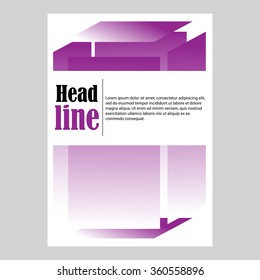 Lilac vector templates for brochures, flyers or business reports. 