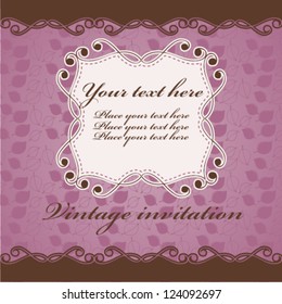 Lilac vintage card