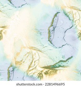 Lilac Water Color Background. Luxury Abstract Painting Light Marble Watercolor. Blue Ink Paint. Fluid Seamless Repeat. Blue Gradient Background. Gold Water Color Marble. Green Alcohol Ink Repeat.
