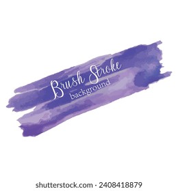 Lilac watercolor brush stroke. Vector background for design. 