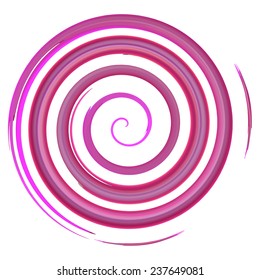 Lilac watercolor spiral, elements for design, vector illustration