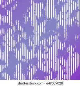 Lilac white striped and stained background. Vector illustration