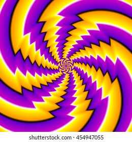 Lilac and yellow background with spin illusion