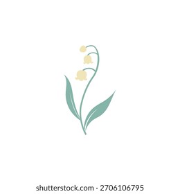 lili do vetor flores do vale logotipo