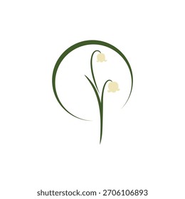 lili do vetor flores do vale logotipo