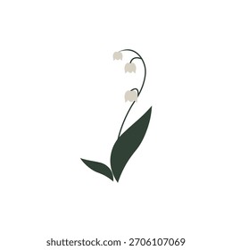 lili do vetor flores do vale logotipo