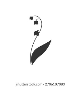 lili do vetor flores do vale logotipo