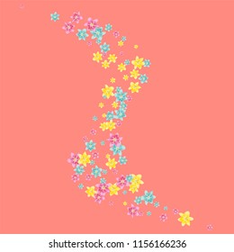 Lilies multicolored on a pink background. Background with tropical flowers.