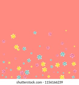 Lilies multicolored on a pink background. Background with tropical flowers.