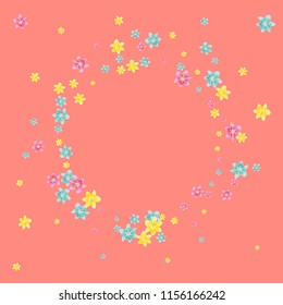 Lilies multicolored on a pink background. Background with tropical flowers.