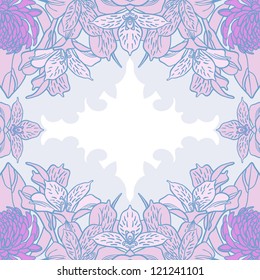 lilies purple scarf