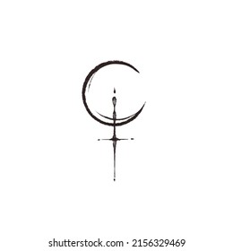 lilith symbol or a symbol of female power tattoo idea