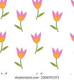 Lilly floral simply scandinavian style seamless pattern