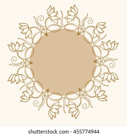 Lilly Flower Circular Decor Element