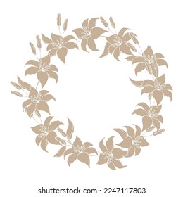 Marcos de flor dibujados a mano para carta o invitación