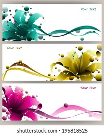 Lilly vector background brochure template.