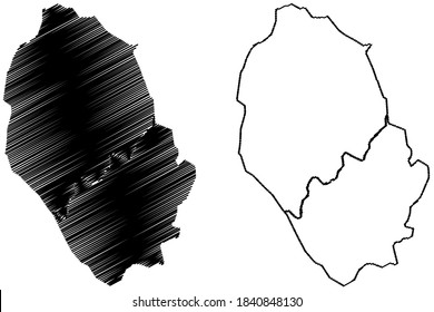 Lilongwe City (Republic of Malawi, Central Region) map vector illustration, scribble sketch City of Lilongwe map