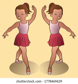 Liltte child free dance illustration vector