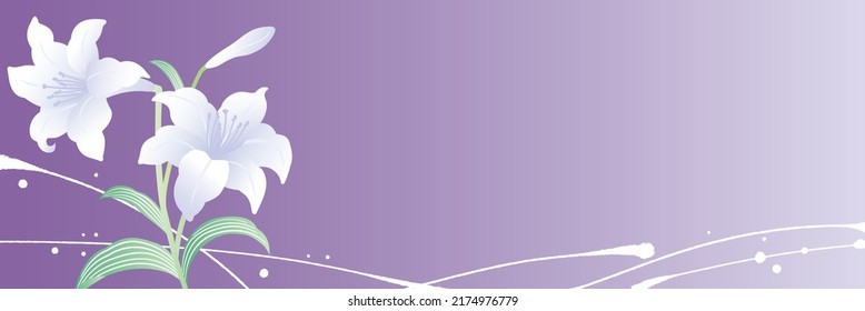 Lily Blossom Purple Template Background