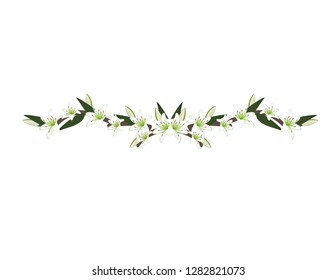 Lily branch with flowers decor