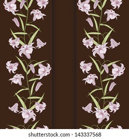lily design card Vector illustration can be used for website background and greeting cards or cover decoration