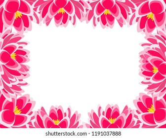 Lily flower background frame